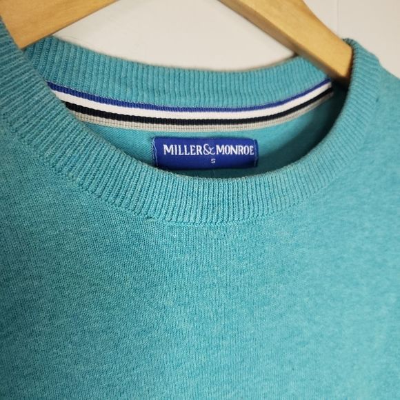 𝅺miller & Monroe Teal Turquoise Blue Long Sleeve Sweater Small - Picture 2 of 5